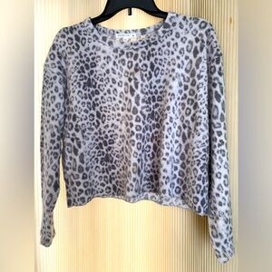 Fuzzy Leopard Print Top